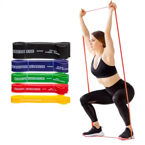 Qualitätsprodukt - Widerstandsband (elastisch) 208 cm - 5 Stärken