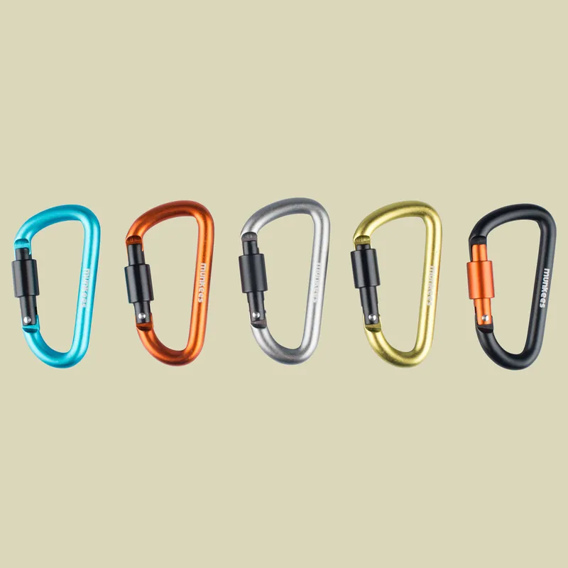 Werkspreis | munkees Karabiner mit Schraubverschluss 1 STK Farbe sortiert